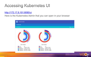http://172.17.8.101:8080/ui
Here is the Kubernetes Admin that you can open in your browser
46
 