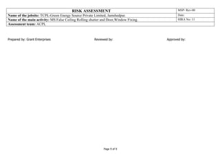 MS False Ceiling Rolling shutter & Door,Window Fixing_RA.doc