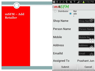 mSFM – Add
Retailer
 