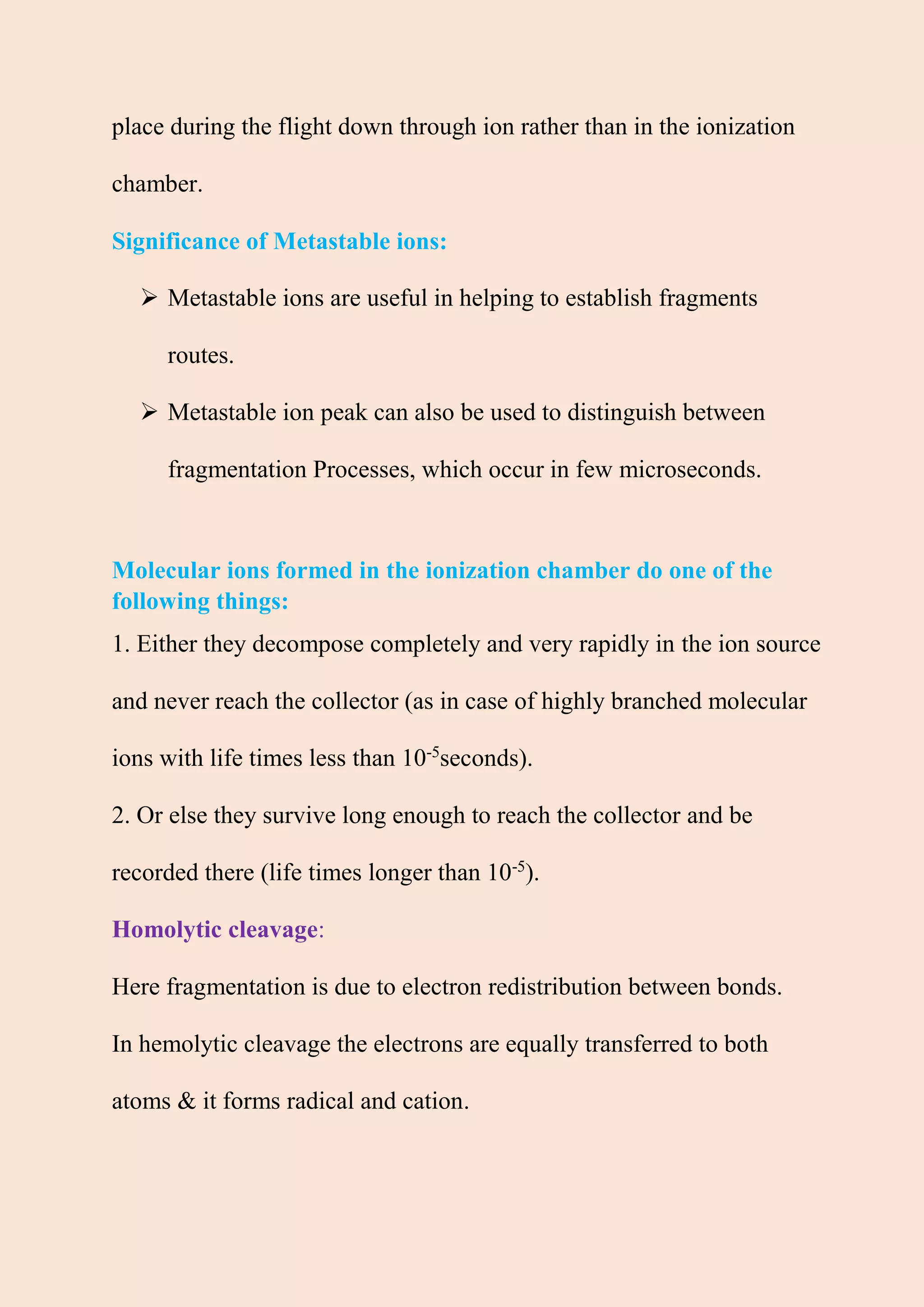 MS Fragmentation Process and Application of MS.pdf