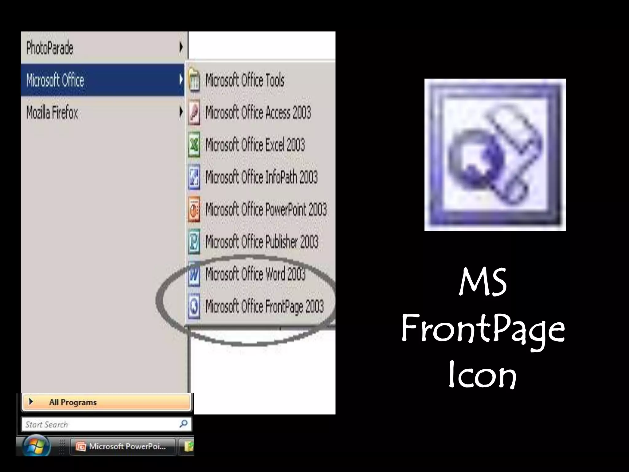 MS
FrontPage
   Icon
 