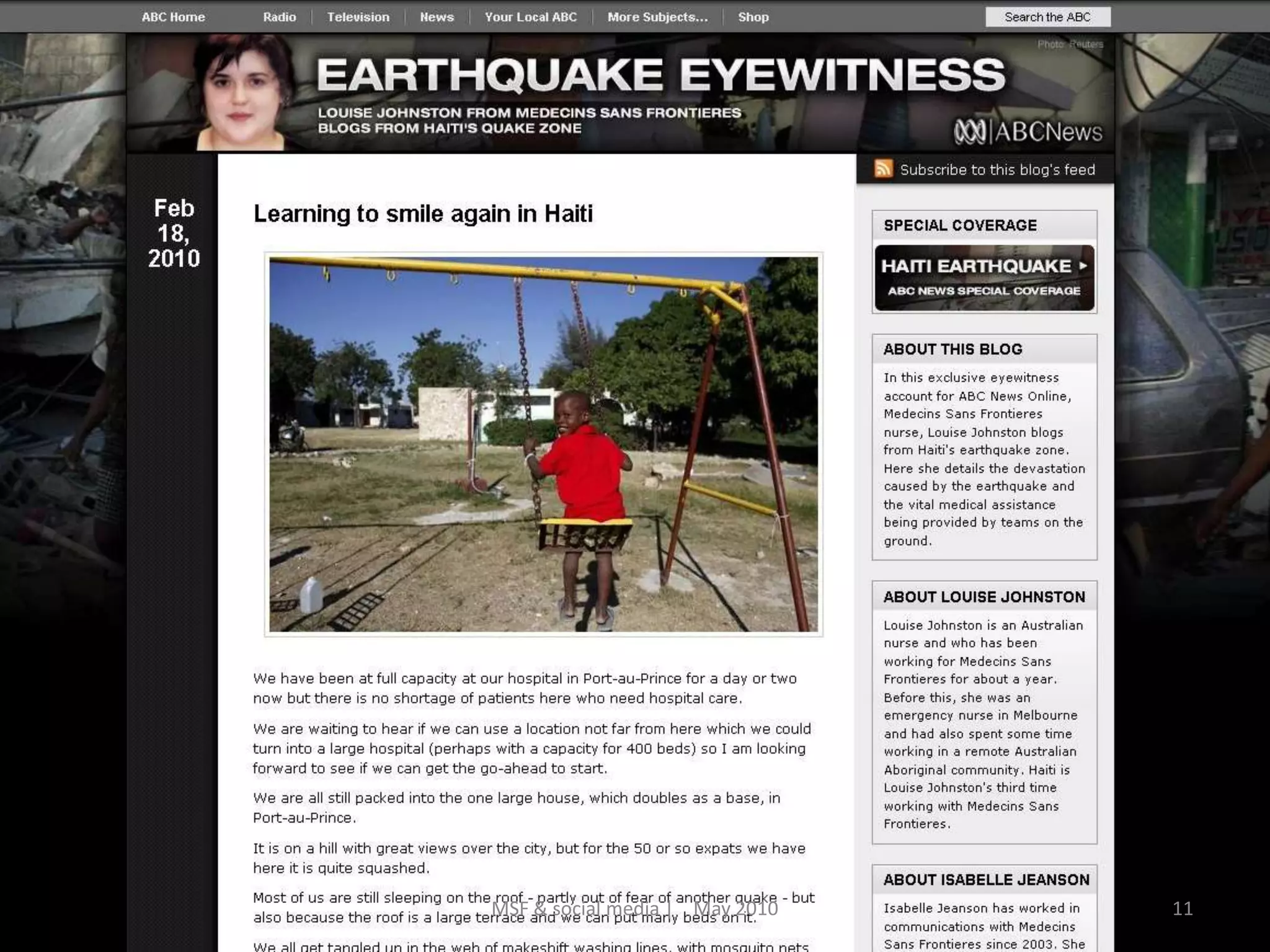 11MSF & social media |    May 2010