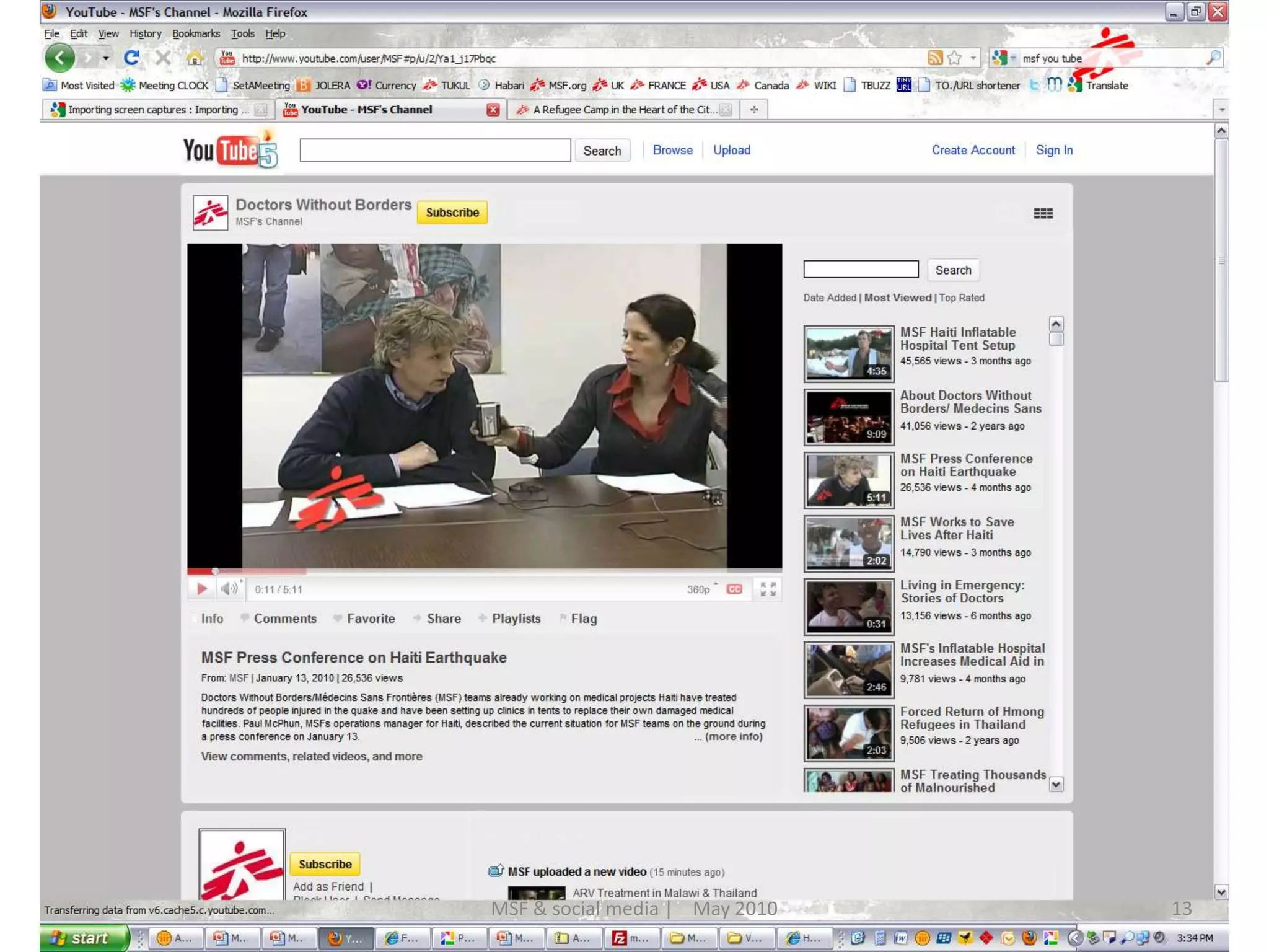 13MSF & social media |    May 2010