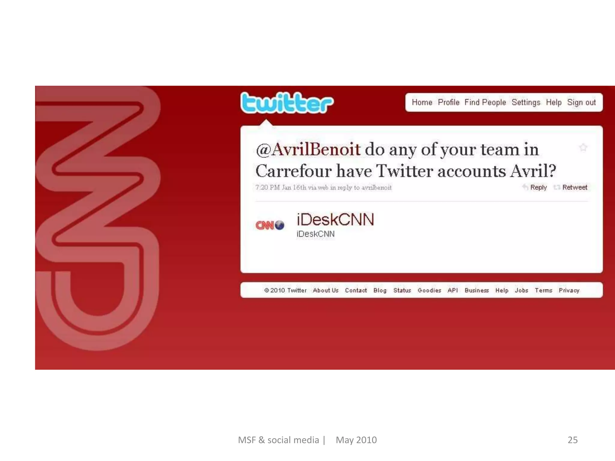 25MSF & social media |    May 2010