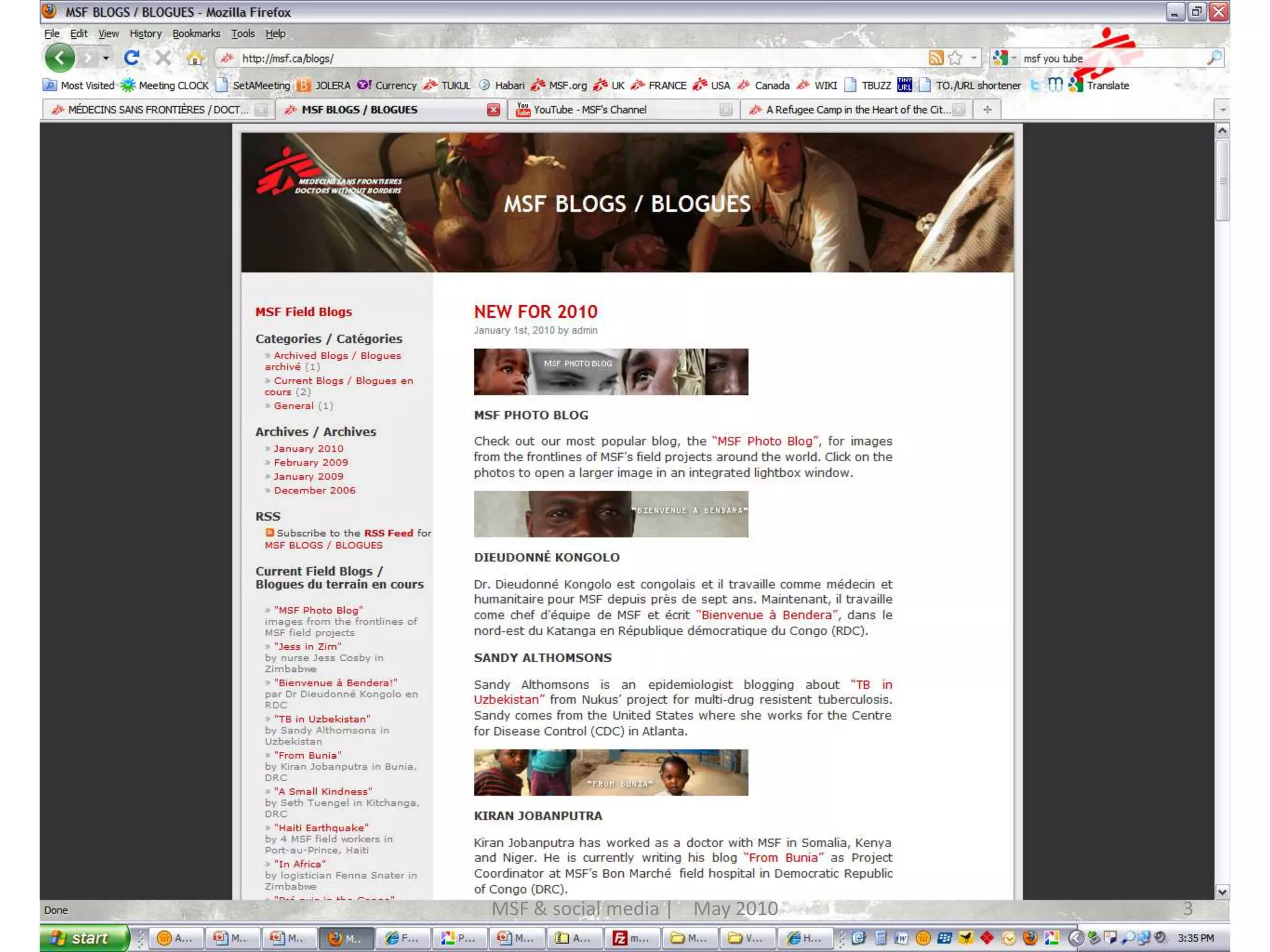 3MSF & social media |    May 2010