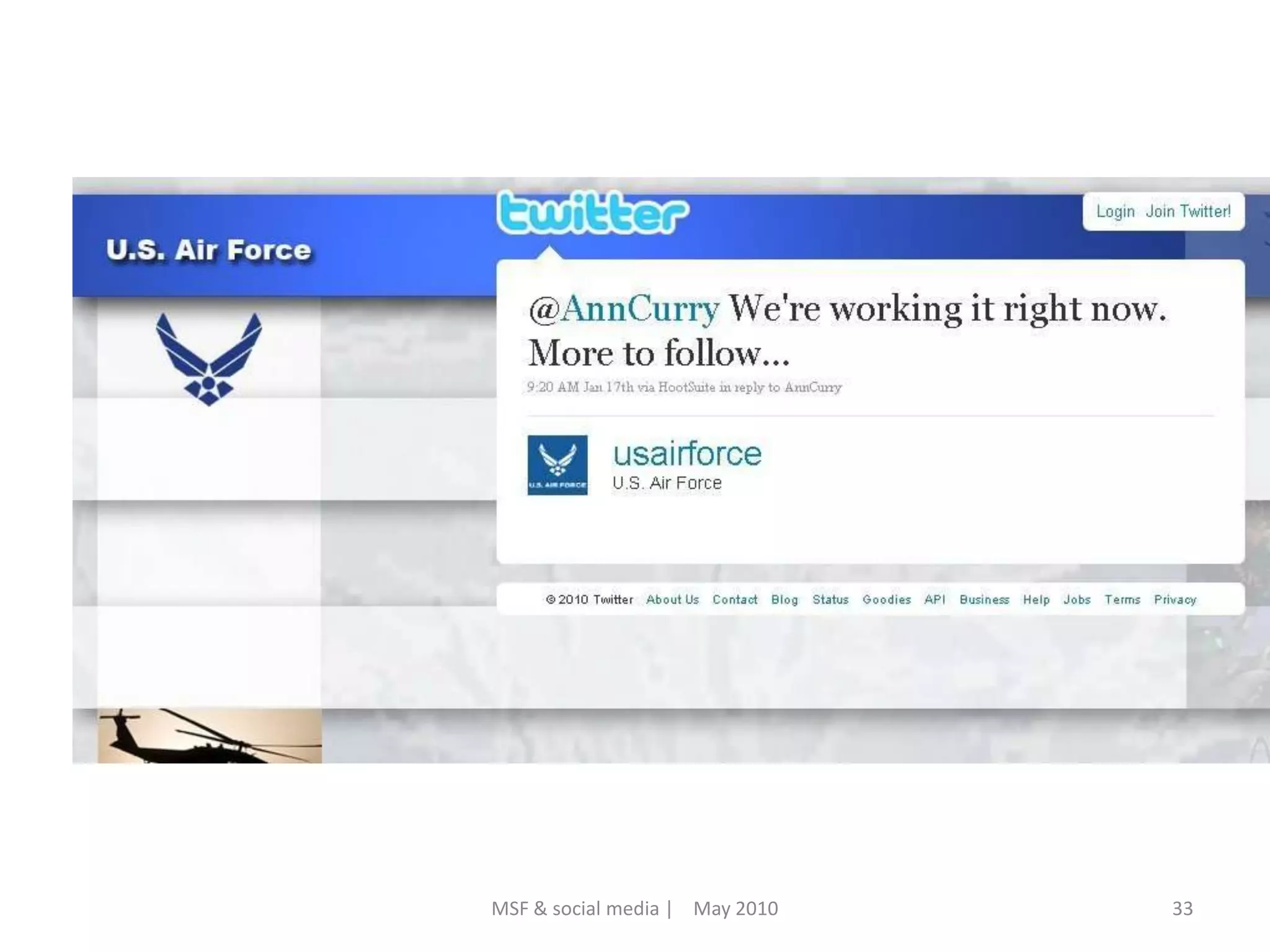 33MSF & social media |    May 2010