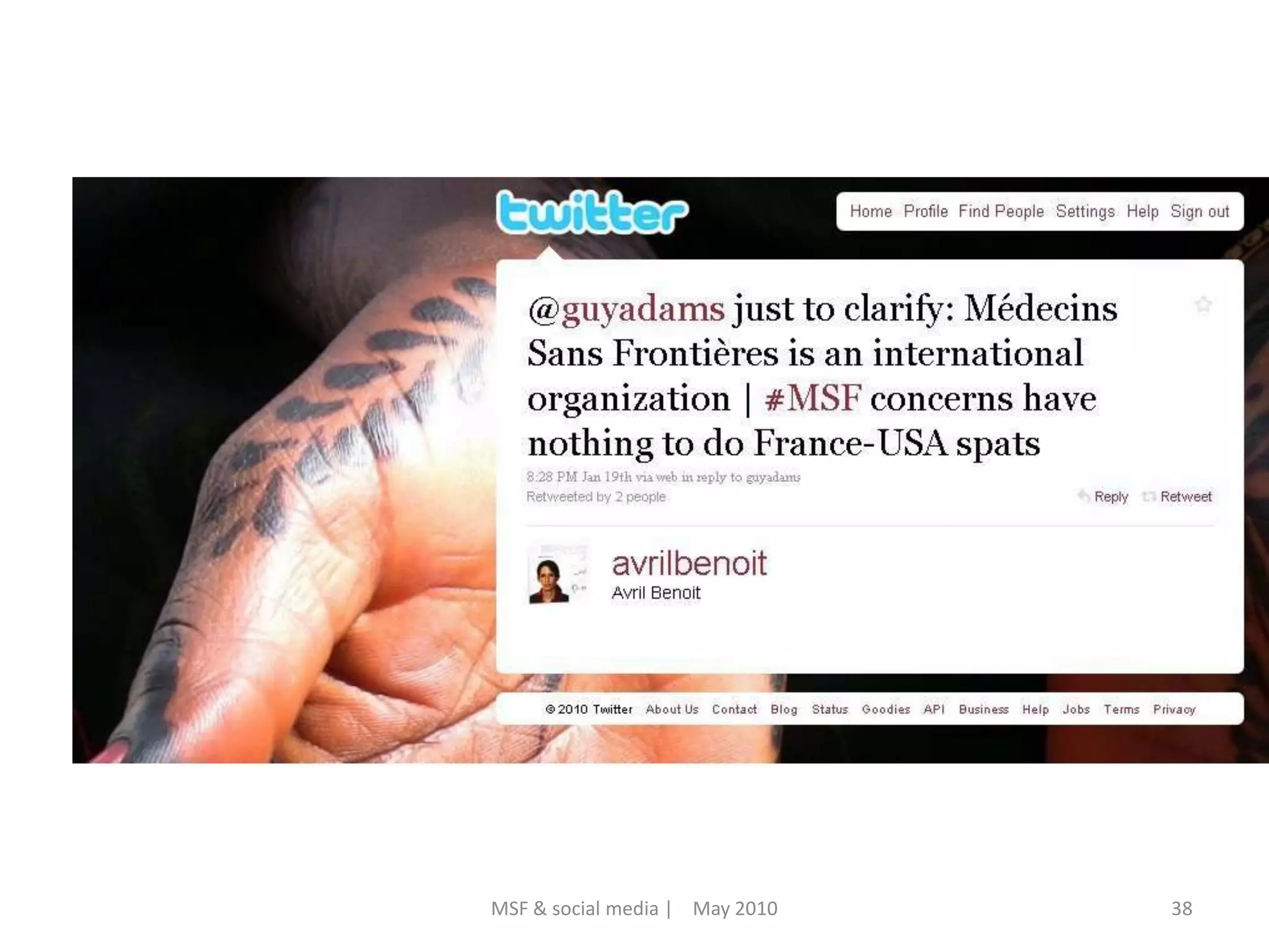 38MSF & social media |    May 2010