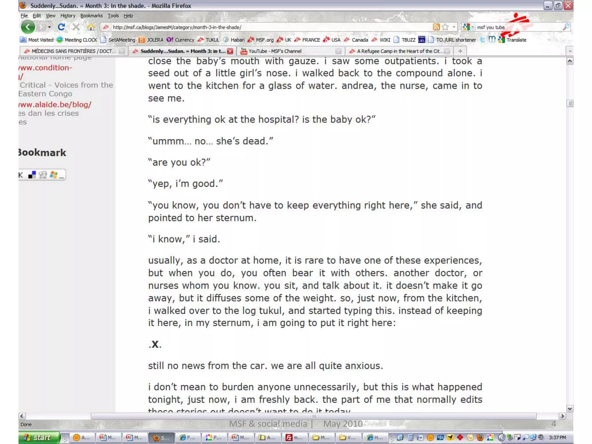 4MSF & social media |    May 2010