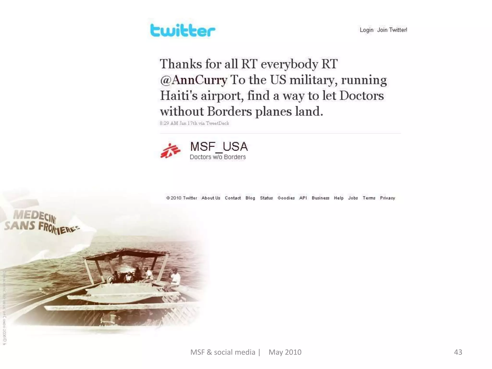 43MSF & social media |    May 2010