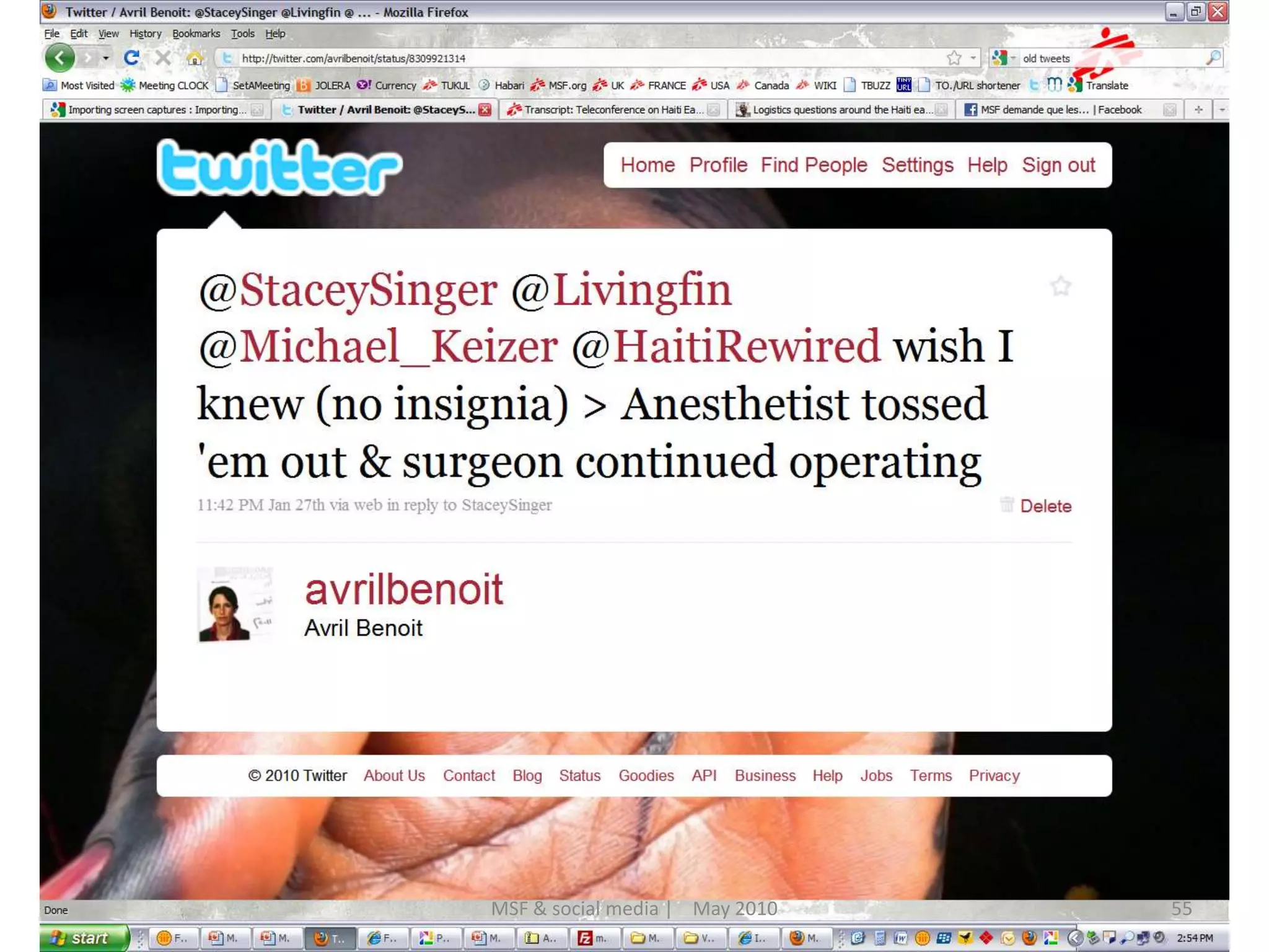 55MSF & social media |    May 2010