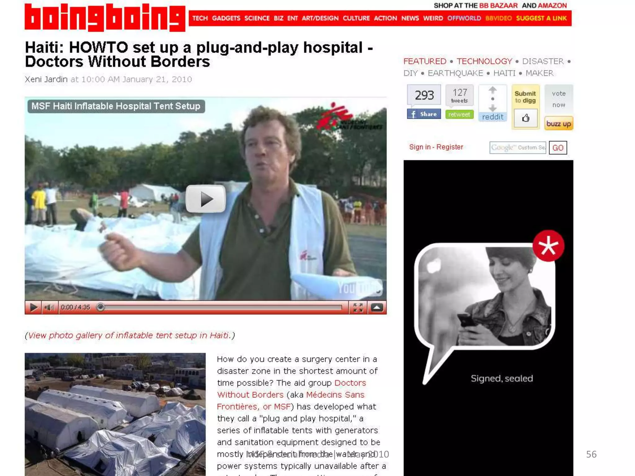 56MSF & social media |    May 2010