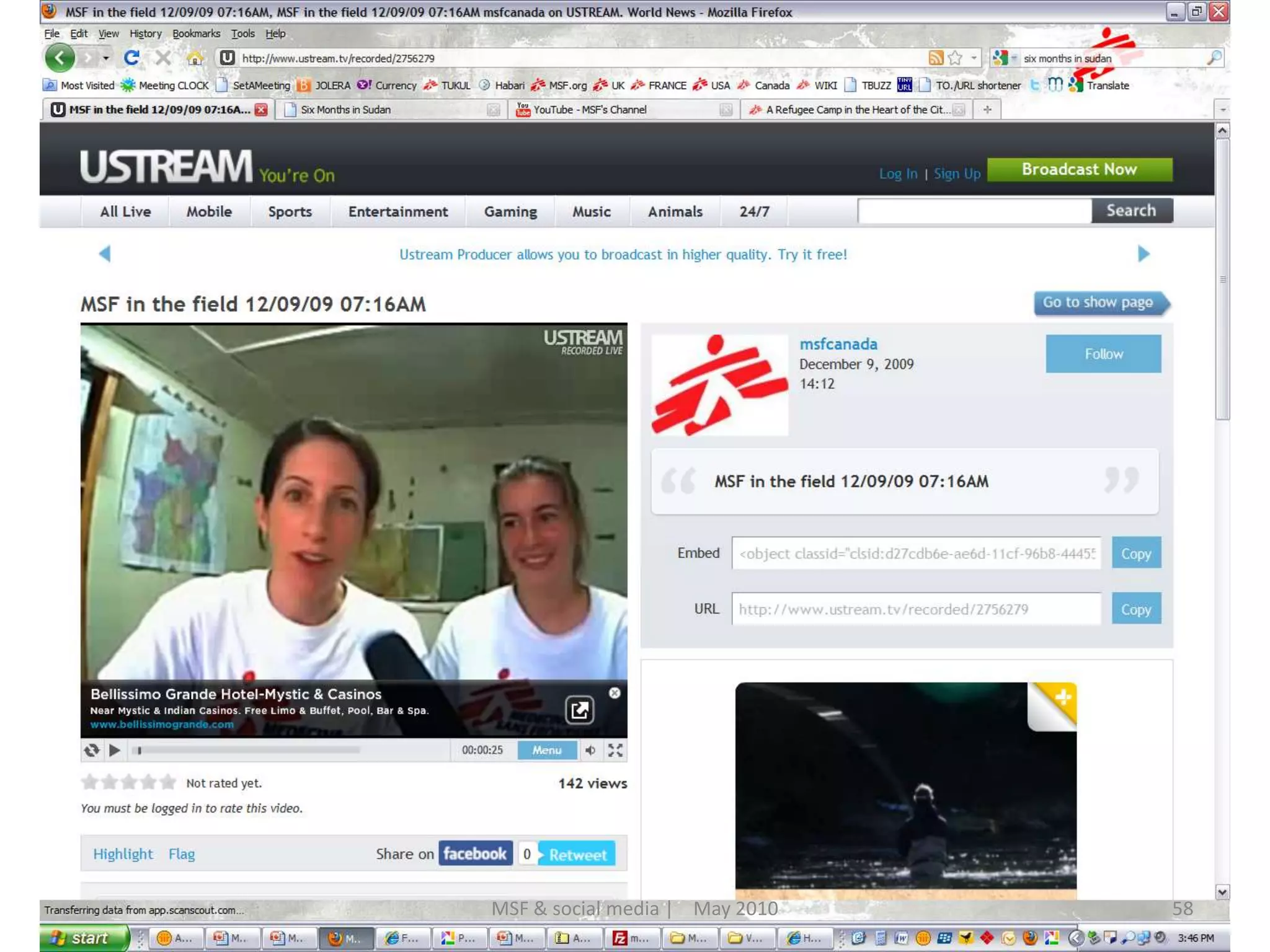 58MSF & social media |    May 2010