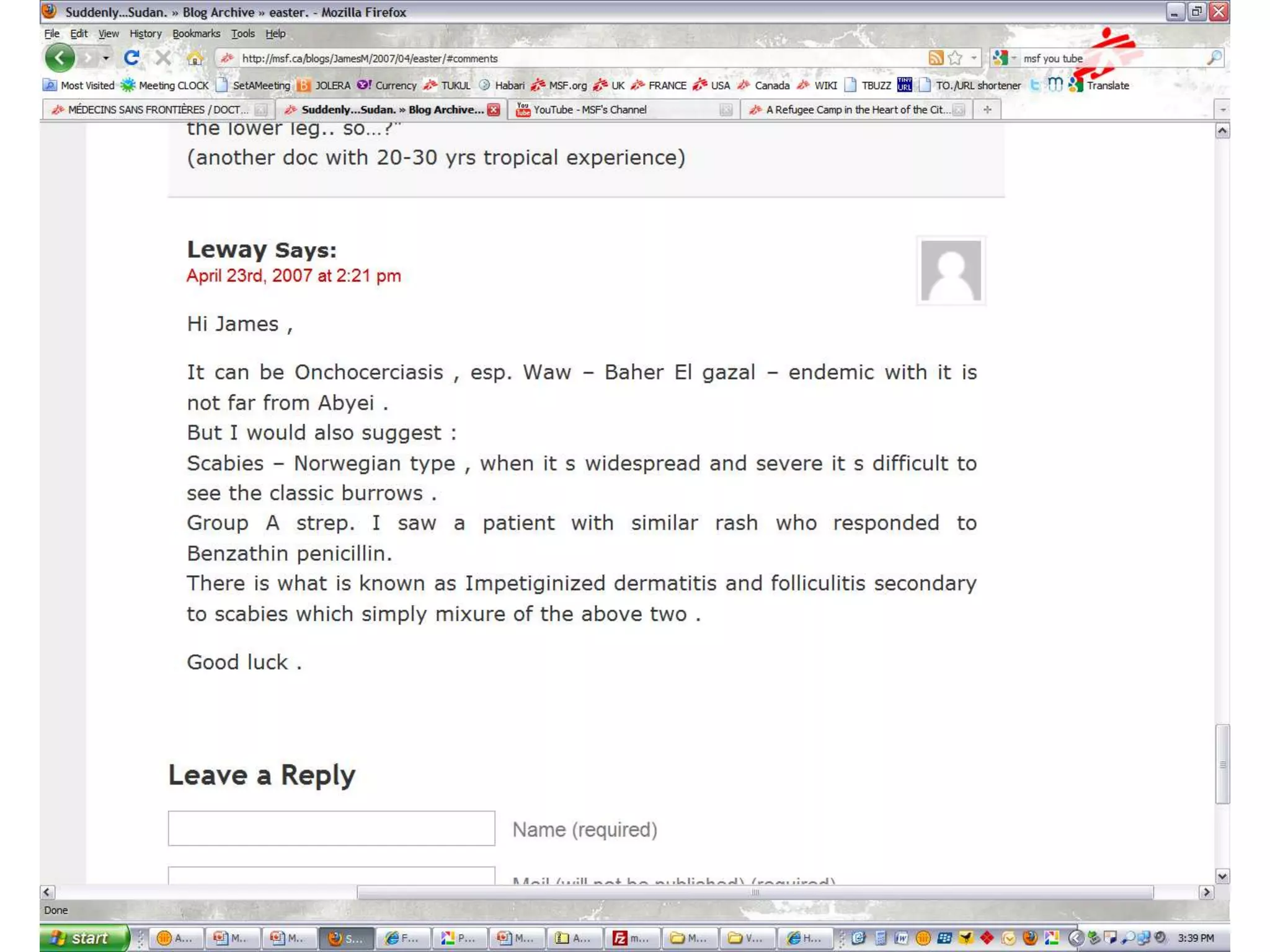 MSF & social media |    May 20106