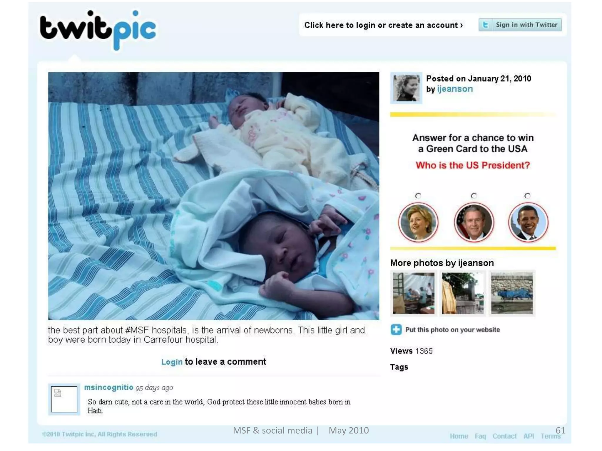 61MSF & social media |    May 2010