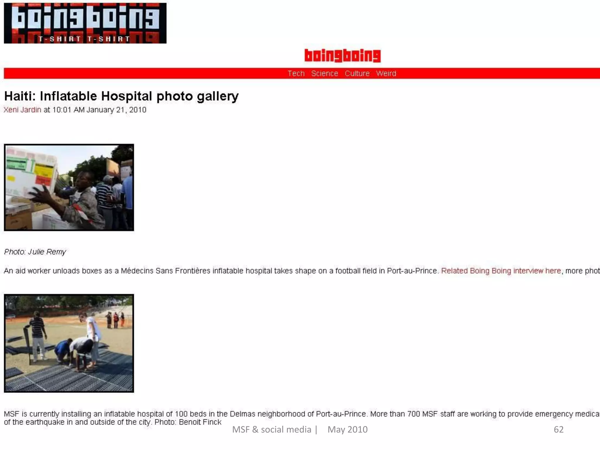 62MSF & social media |    May 2010