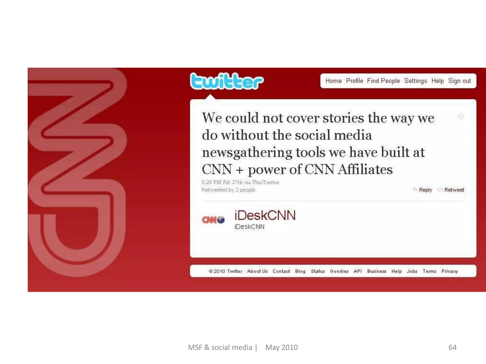 64MSF & social media |    May 2010