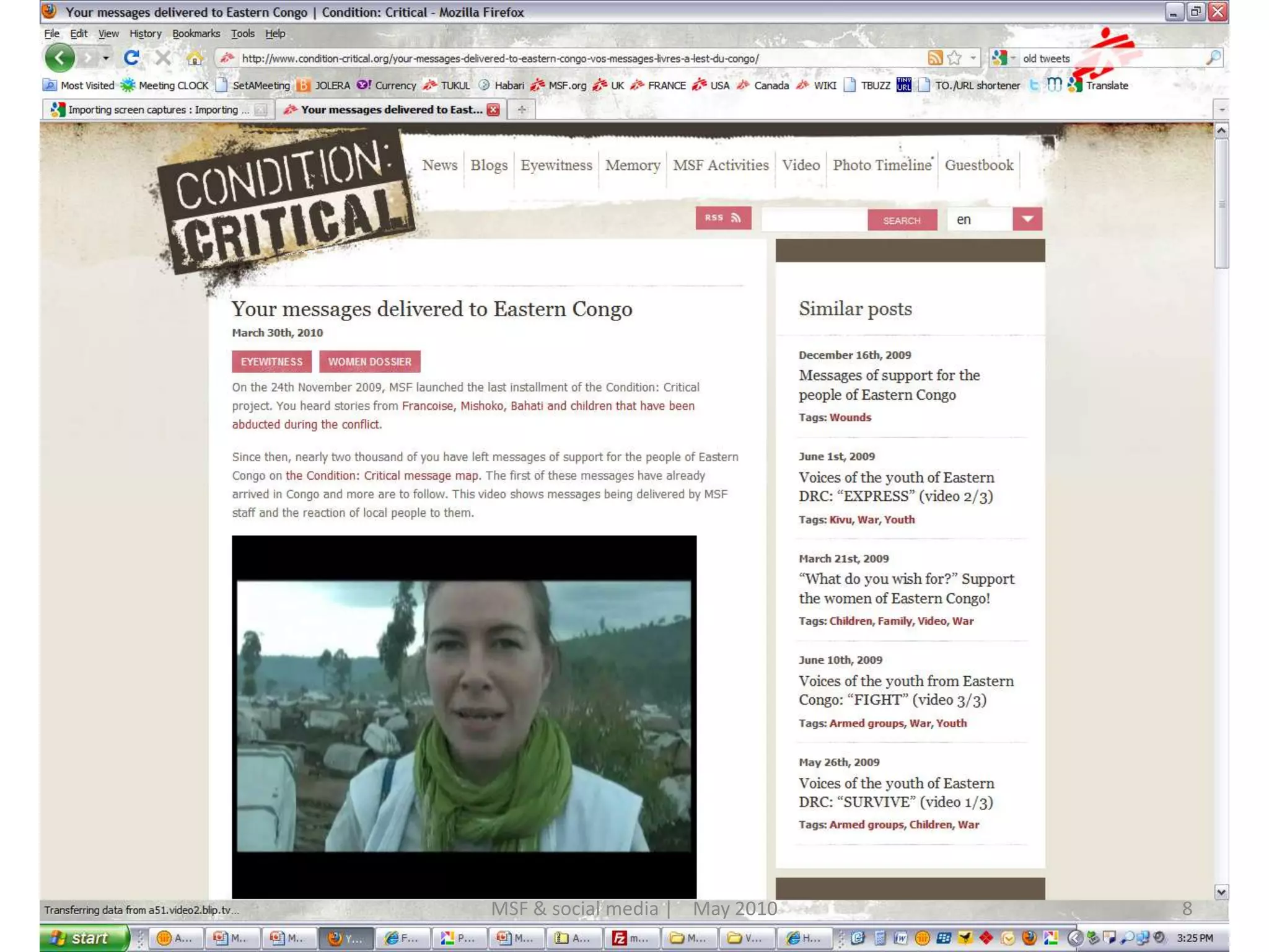 8MSF & social media |    May 2010