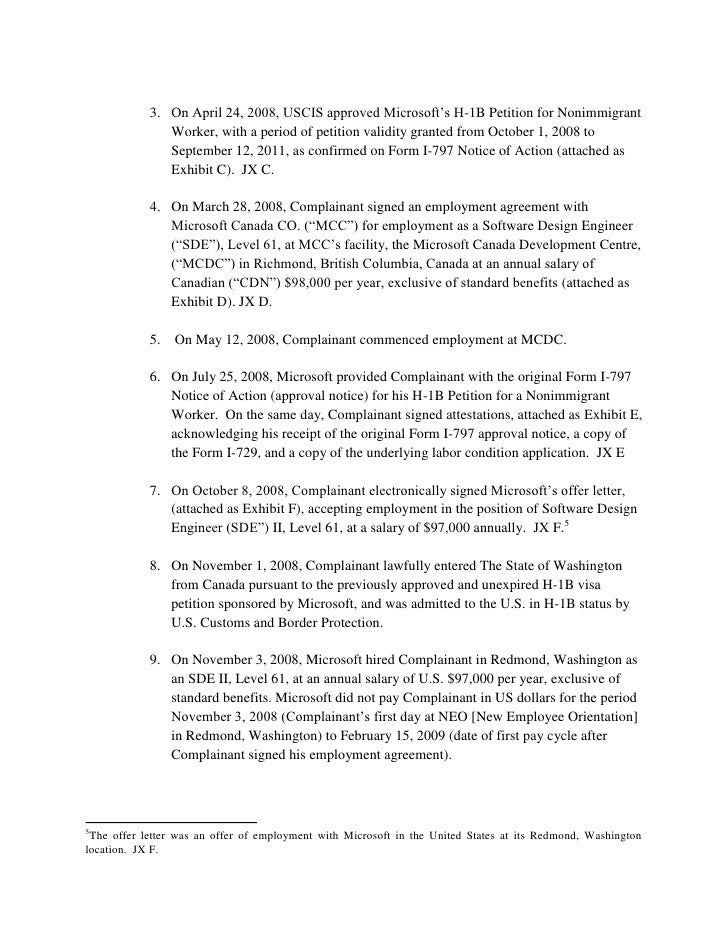 microsoft h 1b violations microsoft offer letter