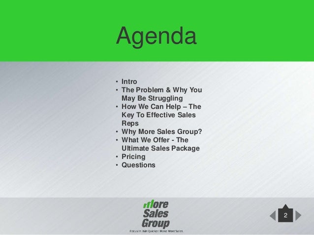 more sales group sales training presentation