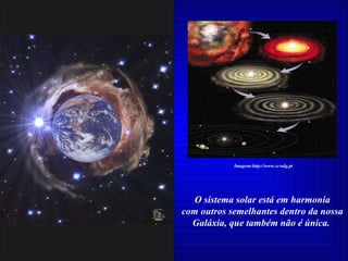 O sistema solar está em harmonia com outros semelhantes dentro da nossa Galáxia, que também não é única.  Imagem:http://www.ccvalg.pt 