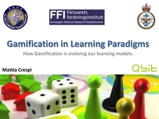 Gamification in Learning Paradigms
How Gamification is evolving our learning models.
Mattia Crespi

 