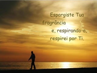 Espargiste Tua
fragrância
   e, respirando-a,
   respirei por Ti.
 