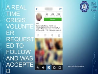 THANK YOU FOR YOUR
ATTENTION
Contact Real Time Crisis
Twitter: @RealTimeCrisis
Facebook: Facebook.com/RealTimeCrisis
Insta...