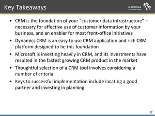 Madrona Solutions Group - CRM Introduction
