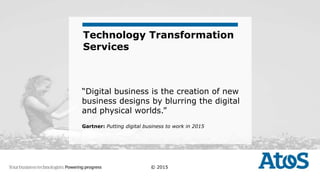13-05-2016
Enabling Digital Transformation
with Innovative Solutions
Powered by
Technology Transformation Services
 