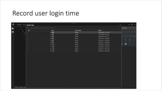 Record user login time
 
