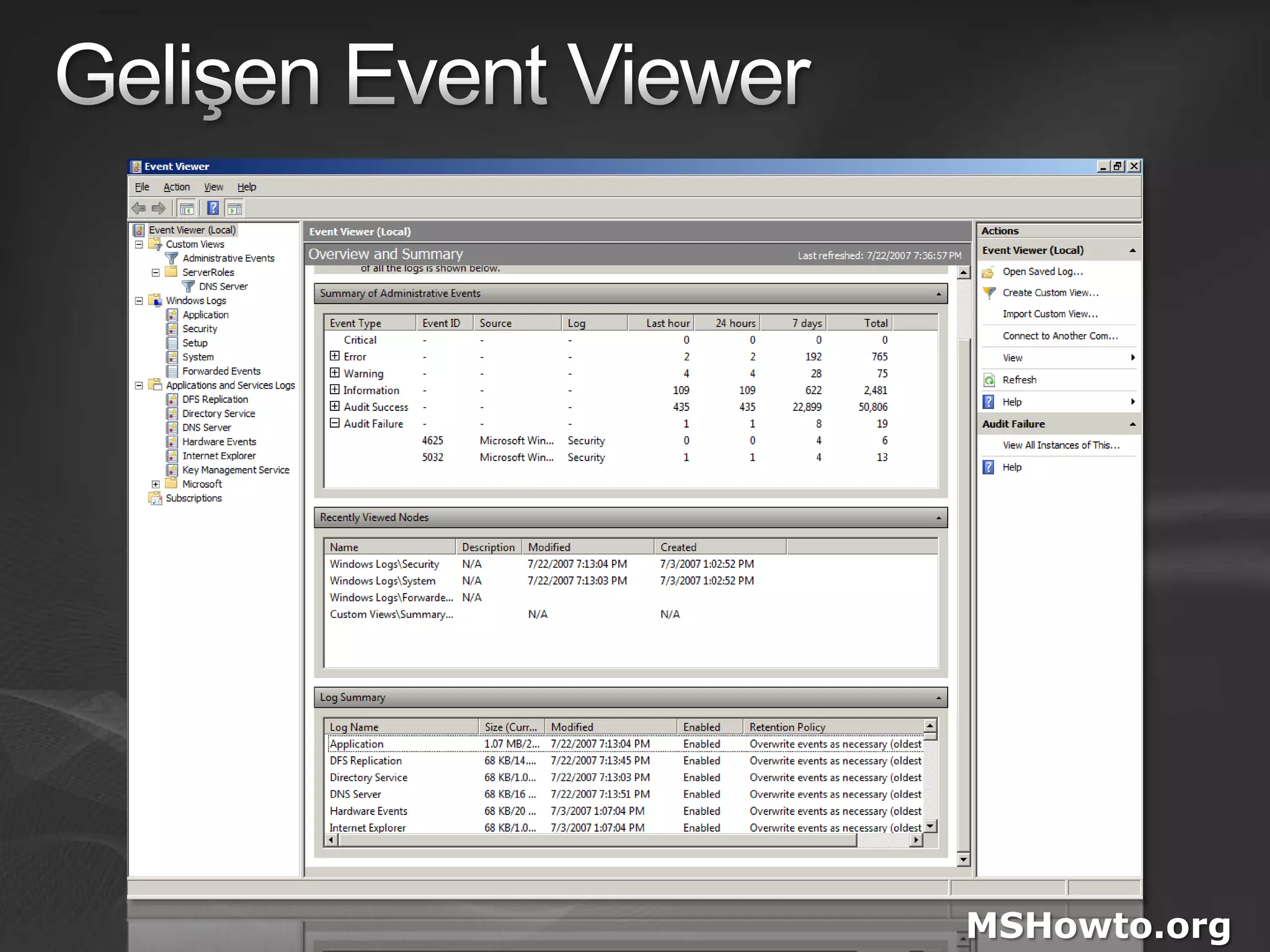 Gelişen Event ViewerMSHowto.org