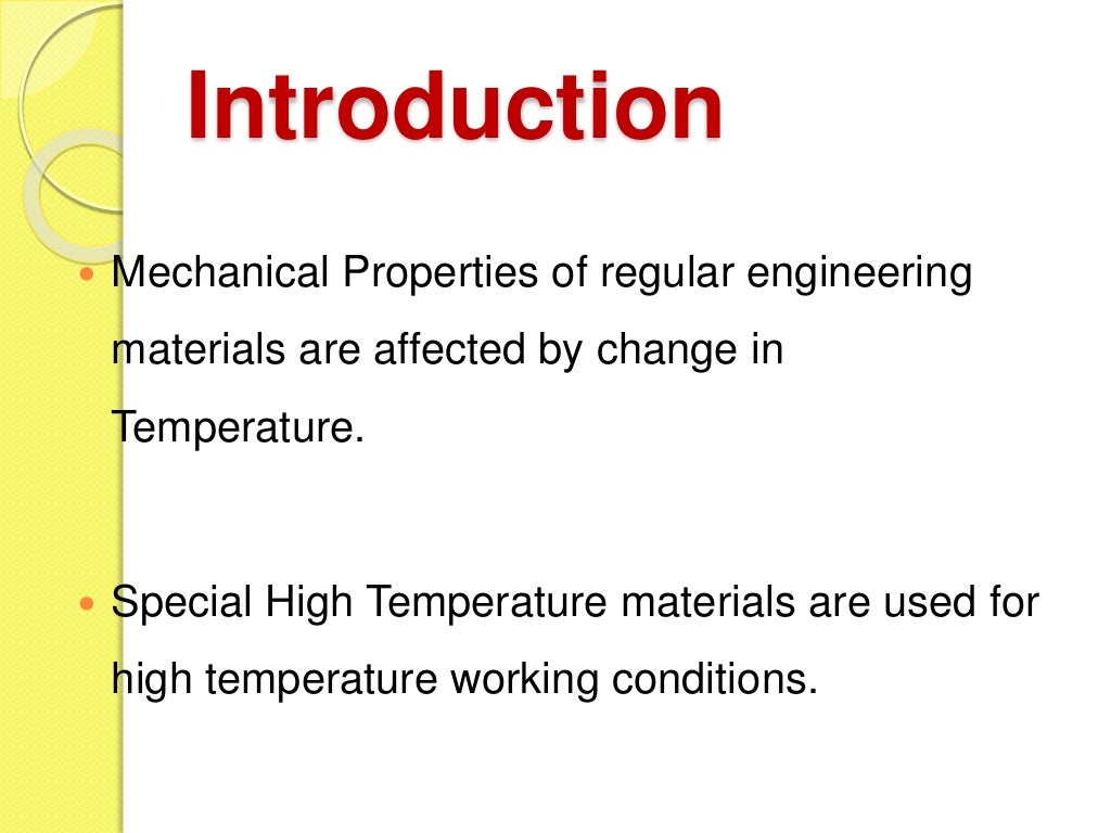 High Temperature Materials