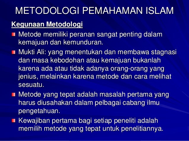 Metodologi Studi Islam Materi Iain Tulungagung Mr Khutbuddin Aiba