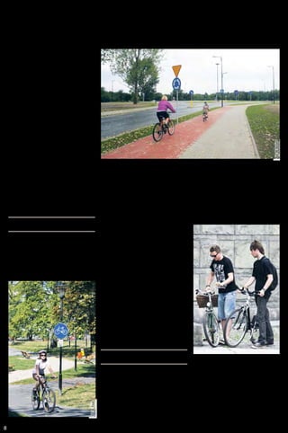 temat tygodnia

ROWEREM PO GLIWICACH

W Gliwicach są rowerowe ścieżki rekreacyjne, ale
brakuje tras o charakterze komunikacyjnym, tzw. dróg
dla rowerów (DDR), którymi można by bezpiecznie
dojeżdżać rowerem do pracy, szkoły czy przemieszczać się między dzielnicami. Władze miasta rozważają
stworzenie systemu komunikacji rowerowej i mają już
podstawę do dalszych działań. Gotowe jest opracowanie projektowe dotyczące budowy DDR w Gliwicach,
które wykonała za 369 tys. zł katowicka firma „INKOM”.
– W ramach projektu powstał model systemu komunikacyjnego dla rowerzystów, który ma być równoprawny
z systemem komunikacji samochodowej. Drugiego tak
kompleksowego i szczegółowego rozwiązania dla miasta jako całości nie ma w całej Polsce – przekonuje Jan
Gregorowicz, przedstawiciel firmy.
Projektanci wzorowali się na doświadczeniach holenderskich oraz niektórych rozwiązaniach sprawdzonych
w Polsce, np. w Szczecinie. Najważniejsze były jednak
warunki zastane w Gliwicach i oczekiwania mieszkańców
miasta. Prace trwały od połowy ubiegłego roku. – Sięgnęliśmy nie tylko po niezbędne dokumenty planistyczne, ale przeprowadziliśmy szczegółową inwentaryzację
w terenie. Ścieżki komunikacyjne dla rowerów muszą
spełniać określone parametry. Sprawdzaliśmy więc bardzo dokładnie, w jaki sposób najlepiej poprowadzić trasę
w danym miejscu, jakie roboty budowlane trzeba przeprowadzić, jakie są ewentualnie trudności i przeszkody do
zniwelowania – opowiada Jan Gregorowicz.

Ponad 80% ankietowanych opowiedziało się
za rozwojem komunikacji rowerowej
Ważnym elementem przygotowań do stworzenia
opracowania projektowego były szerokie konsultacje.
Ankieterzy odwiedzili w sierpniu ponad 1000 losowo
wybranych gospodarstw domowych we wszystkich
dzielnicach Gliwic. Przepytali osoby reprezentujące
różne grupy mieszkańców. O preferencjach rowerowych
opowiadali gliwiczanie w wieku od 10 do ponad 75 lat,
kobiety i mężczyźni, przedstawiciele wielu zawodów.

fot. W. Baran

CZY GLIWICZANIE PRZESIĄDĄ SIĘ NA ROWERY? MIASTO ROZWAŻA STWORZENIE SIECI
WYGODNYCH I BEZPIECZNYCH DRÓG ROWEROWYCH O CHARAKTERZE KOMUNIKACYJNYM.

Za rozwojem komunikacji rowerowej opowiedziało
się 82% ankietowanych, co świadczy o dużym zainteresowaniu tym zagadnieniem. Ponad 52% poinformowało,
że posiada własny rower, a 43% zadeklarowało, że z niego korzysta – to zdaniem projektantów wysoki wskaźnik
aktywności rowerowej. Z zebranych danych wynika, że
nawet osoby, które obecnie nie mają roweru, wnosiły
o dalszy rozwój komunikacji rowerowej.
Wbrew przekonaniom, że rower jest używany przede
wszystkim w lecie, gliwiczanie zadeklarowali, że chętnie
jeżdżą nim od kwietnia do października, czyli przez ponad połowę roku. Okazuje się też, że 72% respondentów
korzysta z rowerów głównie w celach rekreacyjnych,
bo brakuje infrastruktury typowo komunikacyjnej (bezpiecznych dróg, stojaków i parkingów).
Równocześnie w wypowiedziach na temat kierunków rozwoju respondenci częściej wskazywali na drogi
rekreacyjne (47%) niż drogi komunikacyjne (23,6%), ale
27,5% opowiedziało się za rozwojem zrównoważonym.
Gdyby powstała sieć tras komunikacyjnych, to 37% pytanych zadeklarowało chęć zmiany zachowań komunikacyjnych i korzystanie z transportu rowerowego kosztem
rezygnacji głównie z transportu samochodowego.
Ankiety nie wyczerpały problematyki badań i były
jednym z kilku sposobów zbierania opinii. – Oddzielnie
ankietowaliśmy po wakacjach studentów. Wstępną
koncepcję zaprezentowaliśmy przedstawicielom Rady
Miejskiej. Konsultowaliśmy się z merytorycznymi wydziałami Urzędu Miejskiego oraz z Zarządem Dróg Miejskich, który udostępnił nam bazę danych dotyczących
bezpieczeństwa i zdarzeń drogowych z udziałem rowerzystów. Zwróciliśmy się także z prośbą o opinie do rad
osiedlowych, zorganizowaliśmy otwarte spotkanie dla
wszystkich zainteresowanych w NOWYCH GLIWICACH.
Zaprosiliśmy do współpracy Gliwicką Radę Rowerową
skupiającą osoby i organizacje, które chcą wpływać na
kształt infrastruktury rowerowej w mieście – informuje
przedstawiciel firmy „INKOM”.

fot. A. Ziaja

Gotowa jest koncepcja sieci dróg
dla rowerów o długości ponad 300 km

8

Plany zawarte w opracowaniu projektowym obejmują
łącznie stworzenie ponad 300 km tras komunikacyjnych
dla rowerów. W całości wykorzystano w nim ścieżki istniejące obecnie, ale po dostosowaniu do odpowiednich
standardów. Zaproponowany układ tras umożliwiałby wygodne przemieszczanie się po całym mieście oraz bezpieczny dojazd m.in. do zakładów pracy, szkół oraz ważnych
urzędów, centrów handlowych, obiektów rekreacyjnych
czy kulturalnych, kościołów, na dworzec kolejowy.

W większości zaplanowano trasy asfaltowe, jedno- lub dwukierunkowe, o normatywnej szerokości,
a w miejscach szczególnie niebezpiecznych oznaczone w kolorze czerwonym. Rzadziej stosowana jest
nawierzchnia utwardzana – np. na terenach leśnych.
W zdecydowanej większości trasy dla rowerów powinny
być odseparowane od pasów dla samochodów.
– Wskazujemy konkretne rozwiązania – albo wyraźnie wyznaczony pas na ulicy, albo zbudowanie oddzielnej drogi rowerowej. Proponujemy sposoby organizacji
ruchu na skrzyżowaniach. Ułatwieniem w Gliwicach
w pracach nad docelowym systemem transportu rowe-

rowego będzie funkcjonujący już system ITS (inteligentny
system sterowania sygnalizacją świetlną), który umożliwia dynamiczne zarządzanie ruchem. Konieczne jest jednak właściwe przeprowadzenie przez skrzyżowania dróg
rowerowych i takie propozycje również przedstawiliśmy.
Nasza koncepcja zawiera opracowanie standardów projektowania DDR, które powinny być stosowane w przygotowywaniu ewentualnych projektów budowlanych
– mówi Jan Gregorowicz. Przedstawiono także możliwości lokalizacji na terenie miasta różnego typu stojaków
i parkingów rowerowych oraz ewentualnych wypożyczalni
rowerów.

Miejski Serwis Informacyjny – Gliwice  10/2014 (681), 6 marca 2014

 