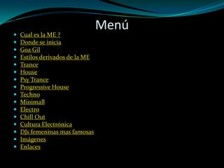 Música electrónica | PPT
