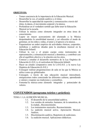 Msica en la educacin infantil | PDF