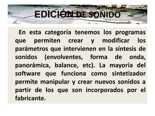 GALERÍA DE IMÁGENESConexiones MIDI     Estudio de Grabación