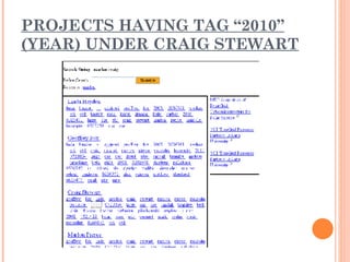 PROJECTS HAVING TAG “2010” (YEAR) UNDER CRAIG STEWART 