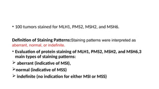 Mss Indication Patterns Microsatellite Instability: Detection Methods and Clinical Significance ...