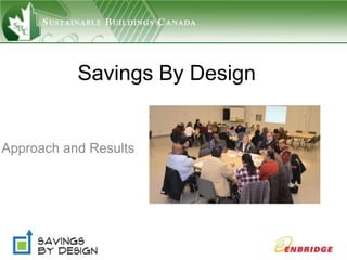 Savings By Design
Approach and Results
1
 