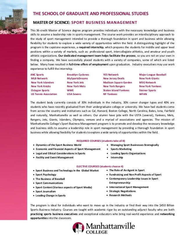 Ms In Sport Business Management Ms In Sport Business Management