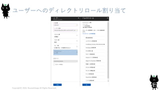 ユーザーへのディレクトリロール割り当て
Copyright© 2018, @yuiashikaga All Rights Reserved.
25
 