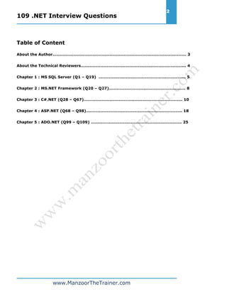 MS.Net Interview Questions - Simplified | PDF