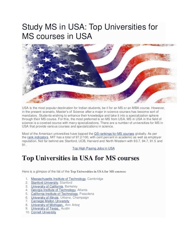 Top Universities In Usa >> Study Ms In Usa Top Universities For Ms Courses In Usa Top Universities In Usa >> Study Ms In Usa Top Universities For Ms Courses In Usa