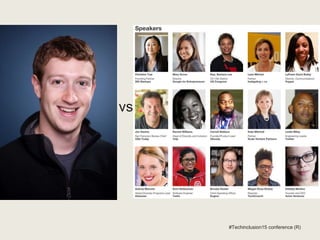 vs
#Techinclusion15 conference (R)
 