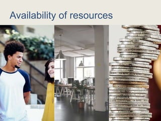 Availability of resources
 