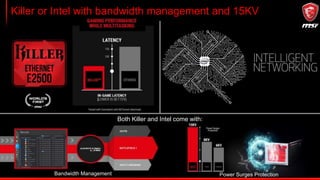 Killer or Intel with bandwidth management and 15KV
Both Killer and Intel come with:
Power Surges ProtectionBandwidth Management
 