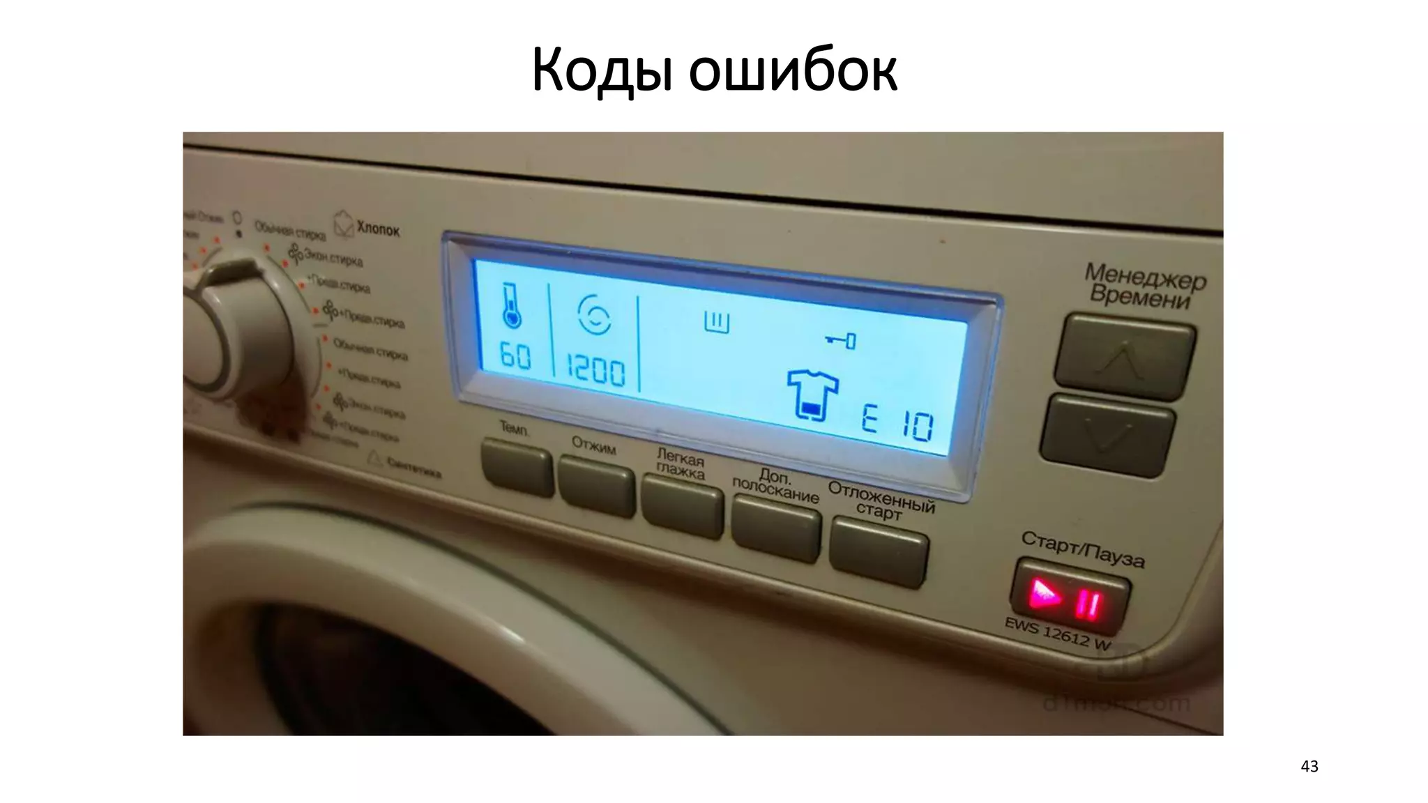 Коды ошибок
43
 