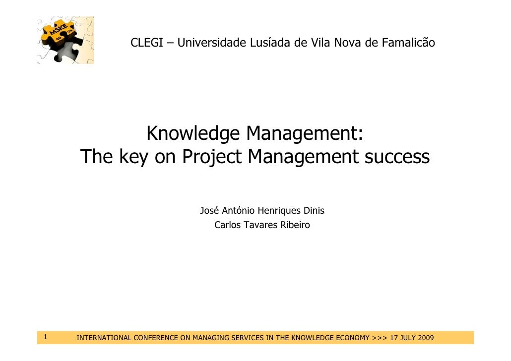 Knowledge Management The Key On Project Management Success