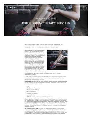 MSK PHYSICAL THERAPY SERVICES pdf MSK PHYSICAL THERAPY SERVICES pdf